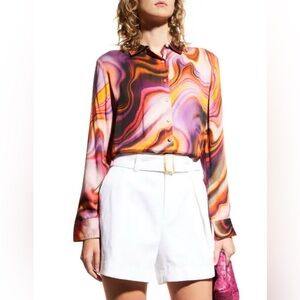 Johnny Was Nessi Button Down Shirt Size S